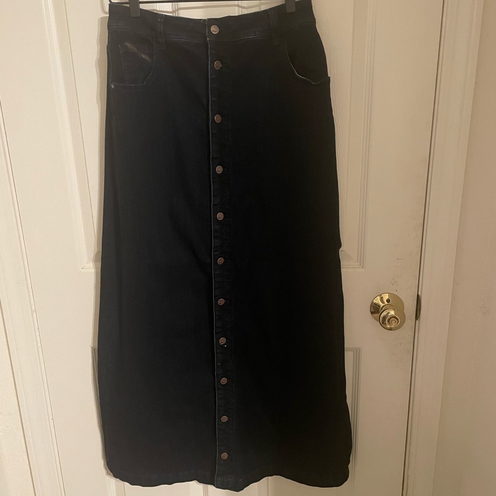 Wash Lab Maxi Jean Skirt